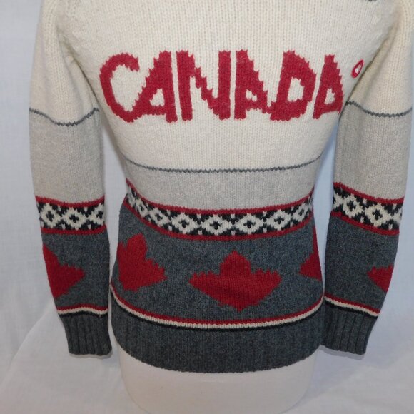 HBC 2010 Vancouver Olympics Womens S lambswool Full Zip Cardigan Sweater Canada - Picture 10 of 11